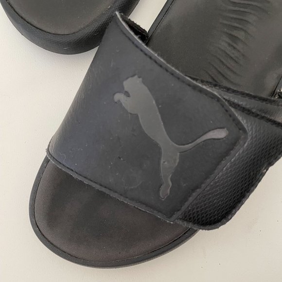 Puma Black Starcat Tech Slide Sandals Size 8 - Picture 6 of 7